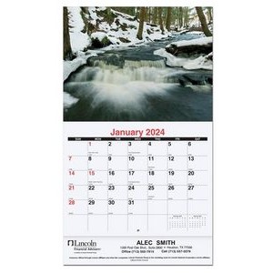 Waterways Monthly Wall Calendar w/Stapled (10 5/8