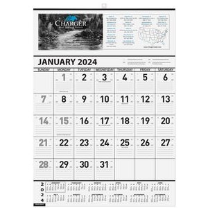 Contractor Wall Calendar w/2 Color Imprint (18"x25")