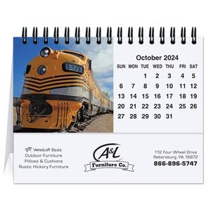 Magnificent Trains Tent Desk Calendar (5 13/16"x4½")