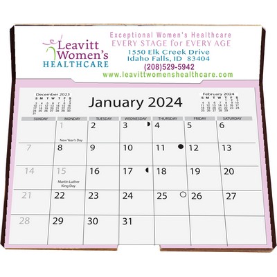 Full Color Easel Back Calendar (6¼"x6 3/8")