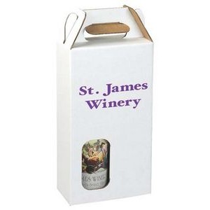 Double Wine Bottle Box (6½"x3-1/8"x12¼")