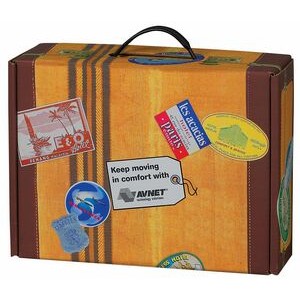 Themed Large Suitcase Shaped Box w/Handle (12¼"x 9½x4")