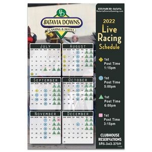 Laminated Schedule and Information Card (4"x6")