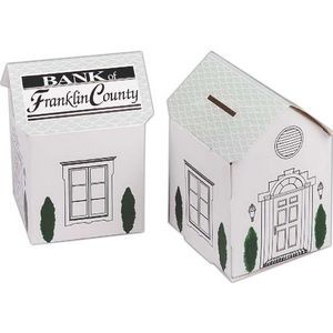 House Shaped Collection Bank (3" x 3" x 4½")