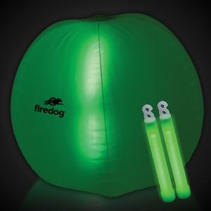 24" Green Light Up Translucent Inflatable Beach Ball