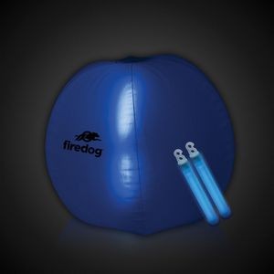 24" Blue Light Up Translucent Inflatable Beach Ball