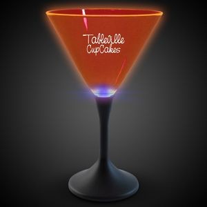 Orange Pad Printed Neon LED Martini Glass(Pad Print)