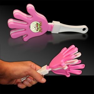 7" Digi-Printed Pink & White Hand Clapper