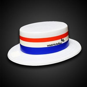 Patriotic Plastic Skimmer Hat