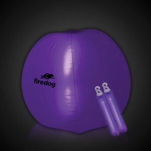 24" Purple Light Up Translucent Inflatable Beach Ball