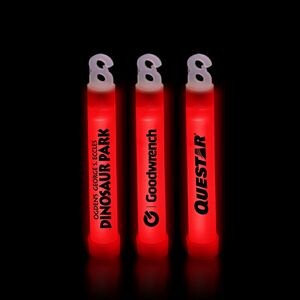 4" Premium Red Glow Stick