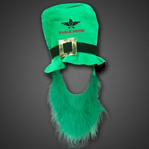 Silk Screened St. Patrick's Top Hat w/Beard