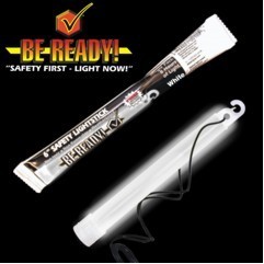 6" White "Be Ready" Safety Light Stick