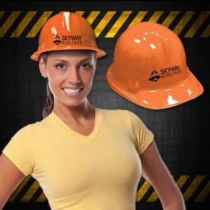 Orange Plastic Novelty Construction Hat