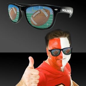 Football Billboard Sunglasses w/Pad Printed Arms