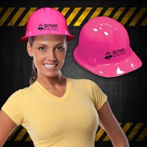 Pink Plastic Novelty Construction Hat