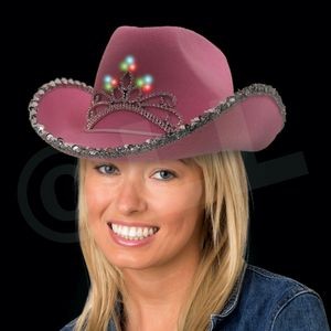 Pink LED Cowboy Hat