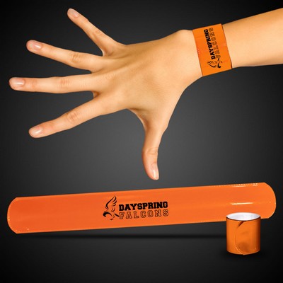 8 3/4" Orange Slap Bracelet(Pad Printed)