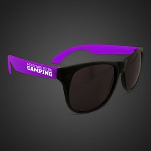 Neon Look Sunglasses w/Purple Arms