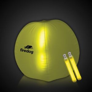 24" Yellow Light Up Translucent Inflatable Beach Ball