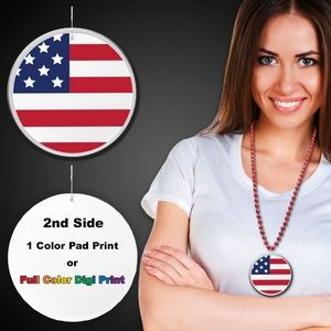 American Flag Plastic Medallions 2 1/2"(Digi Print)