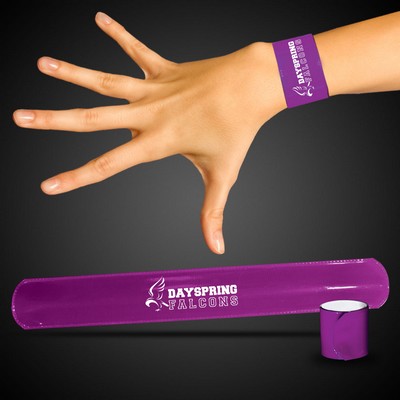 8 3/4" Pad Printed Purple Slap Bracelet