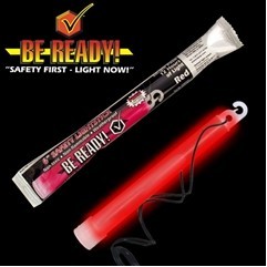 6" Red "Be Ready" Safety Light Stick