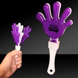 7" Pad Printed Purple & White Hand Clapper