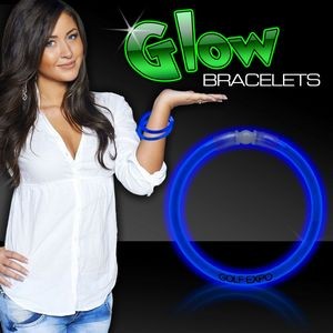 8" Superior Blue Glow Bracelet(Pad Printed)