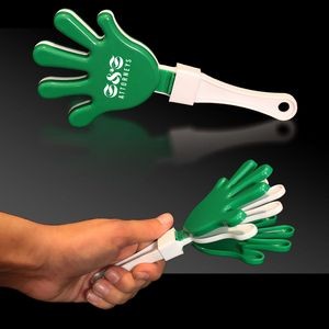7" Pad Printed Green & White Hand Clapper