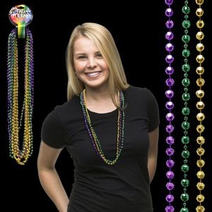 33" Disco Ball Beaded Faceted Necklace