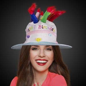 Birthday Cake Hat w/LED Candles