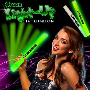16" Green LED Foam Lumiton Baton