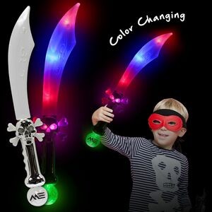 23" LED Pirate Sword w/Flashing Color Lights