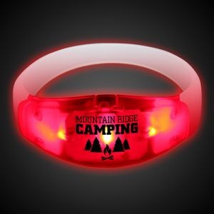 Sound Activated Red LED Stretchy Bangle Bracelet(Pad Print)