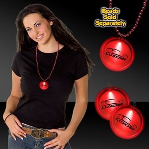 2" Pad Printed Red Lighted Badge w/Attached J Hook