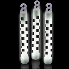 Premium White Checkered Flag Glow Stick