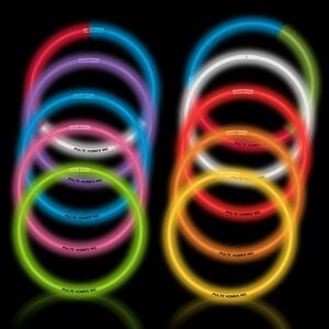 22" Hot Stamp Single Color Superior Glow Necklace (Variety Pack)