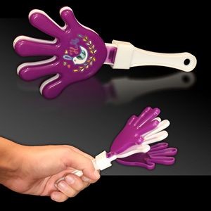 7" Digi-Printed Purple & White Hand Clapper
