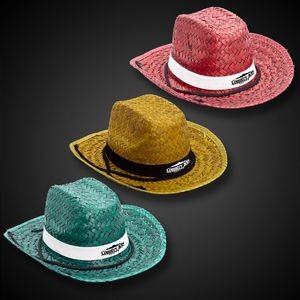 Adult Assorted Straw Cowboy Hats