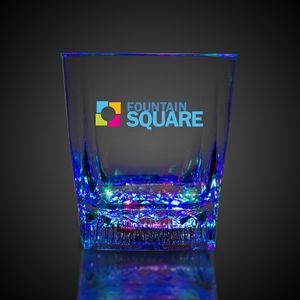 10 Oz. Square Bottom Pad Printed LED Glass