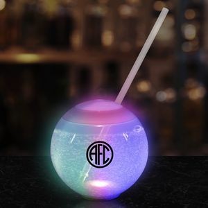 20 Oz. Multicolor LED Ball Tumbler w/Straw