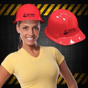 Red Novelty Plastic Construction Hat