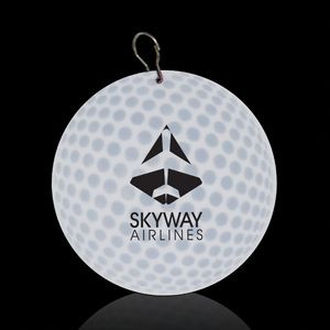 2 1/2" Pad Printed Golf Ball Plastic Medallion
