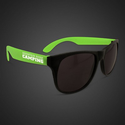 Neon Look Sunglasses w/Green Arms