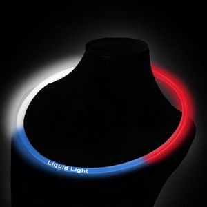 22" Pad Printed Red/White/Blue Superior Glow Necklace