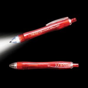 5" Red LED "Ultimate" Lighted Pen w/Flashlight