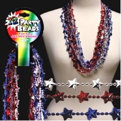 Patriotic Star Shaped Beads
