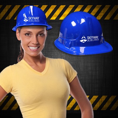 Blue Plastic Construction Hat