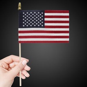 American Flags w/Wooden Handle